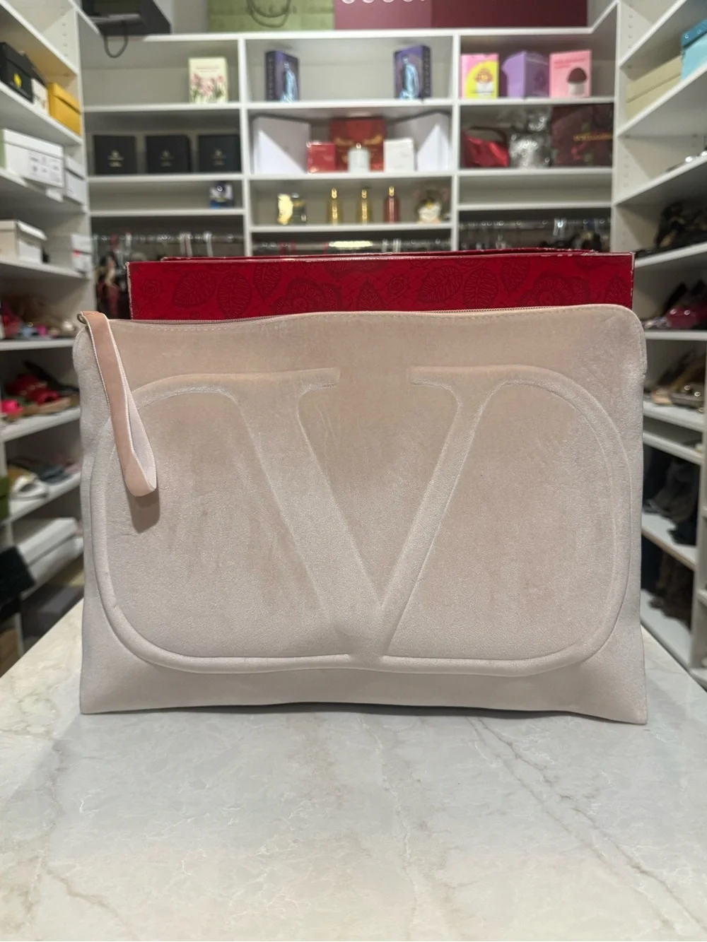 Valentino bundle New!!! Big Cosmetic laptop pouch wristlet Tote bag lipstick - Picture 13 of 14